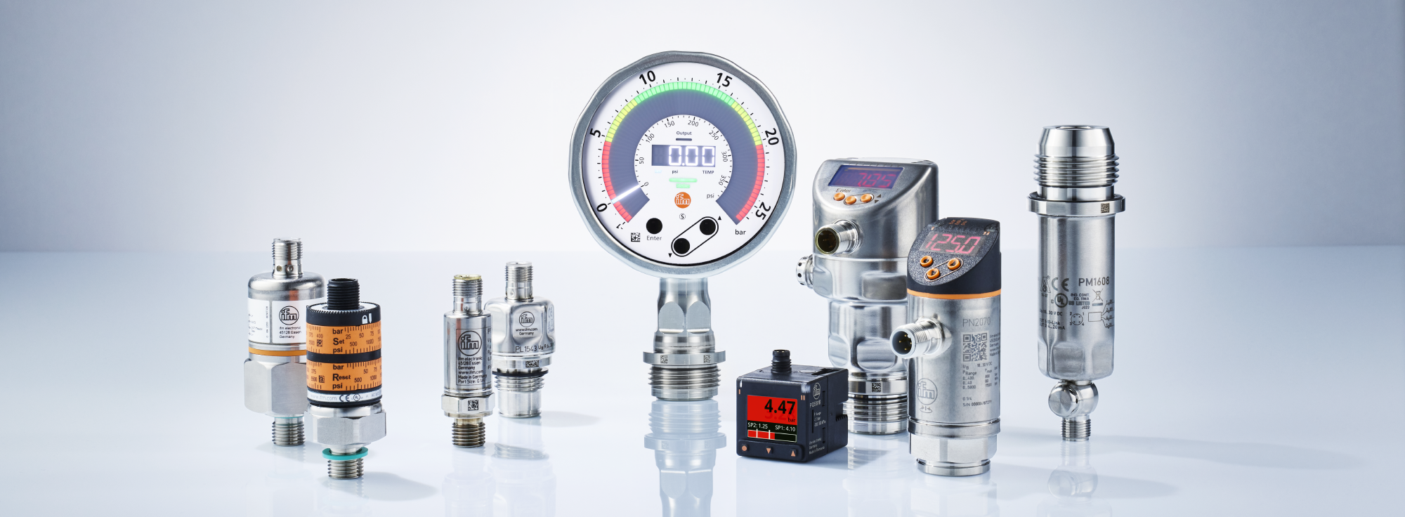 Manómetro electrónico con visualización LED